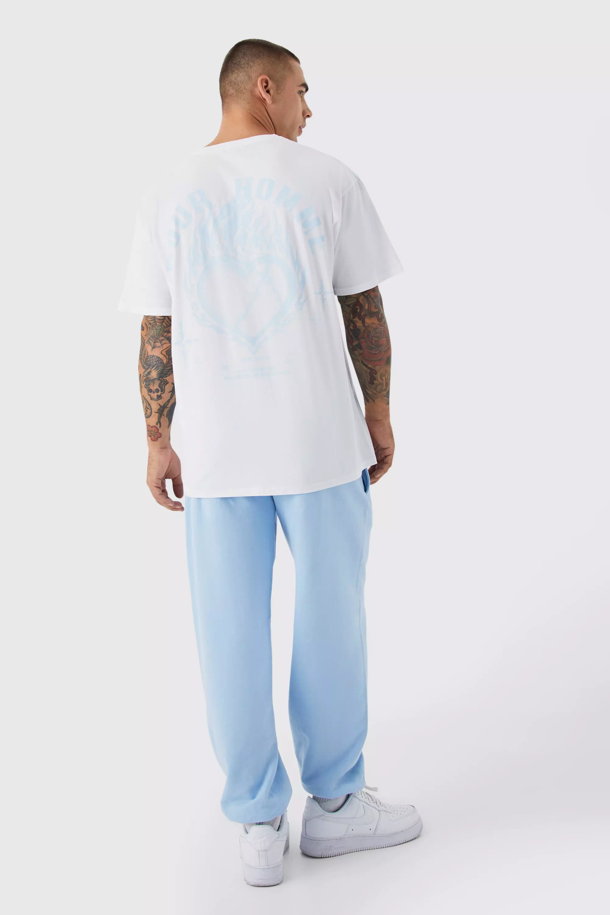 Oversized Pour Homme T shirt Sweatpants Set boohooMAN USA